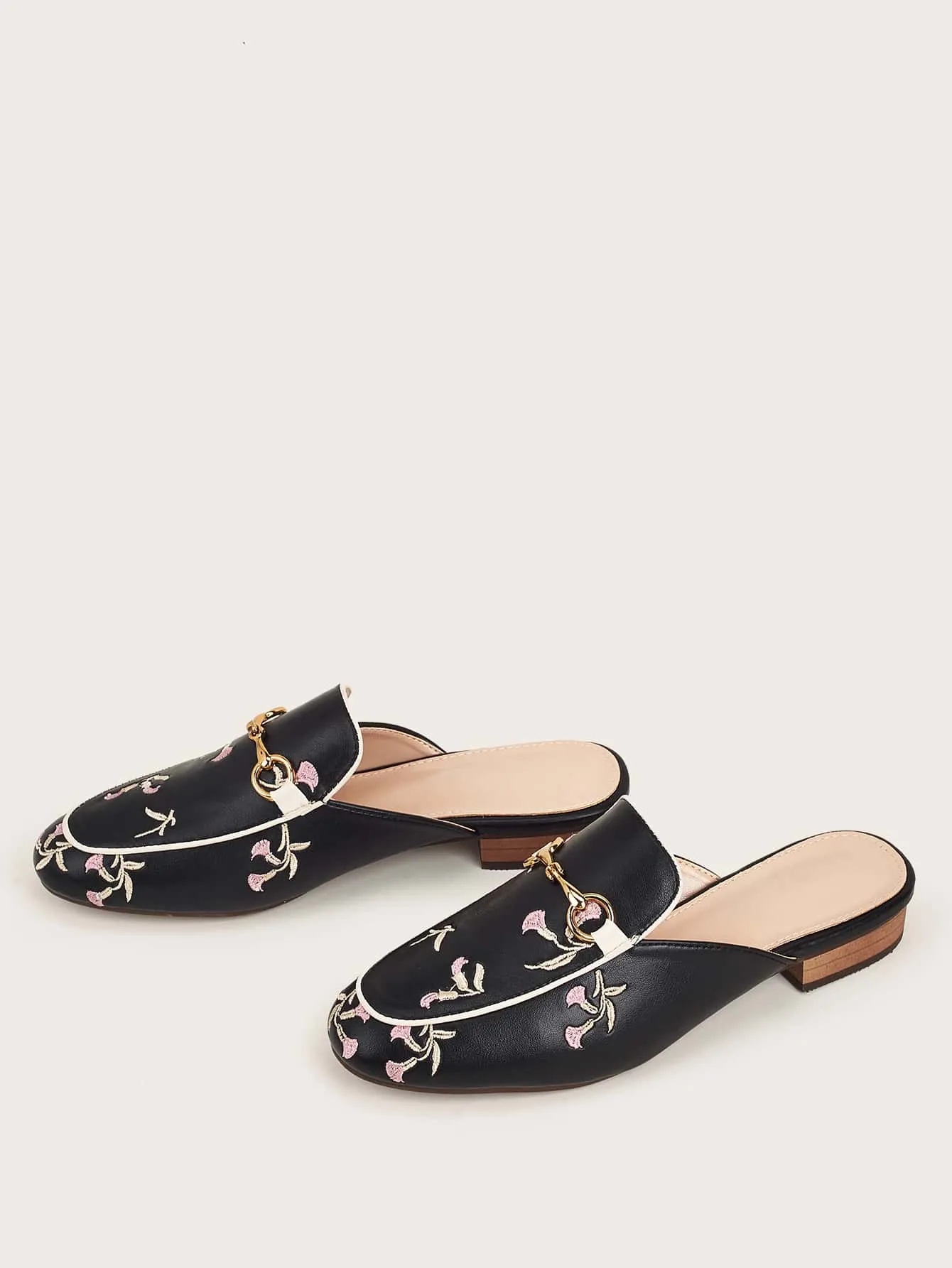 2024 Spring Chic: Women's Backless Loafers With Horsebit Buckle Muller Shoes