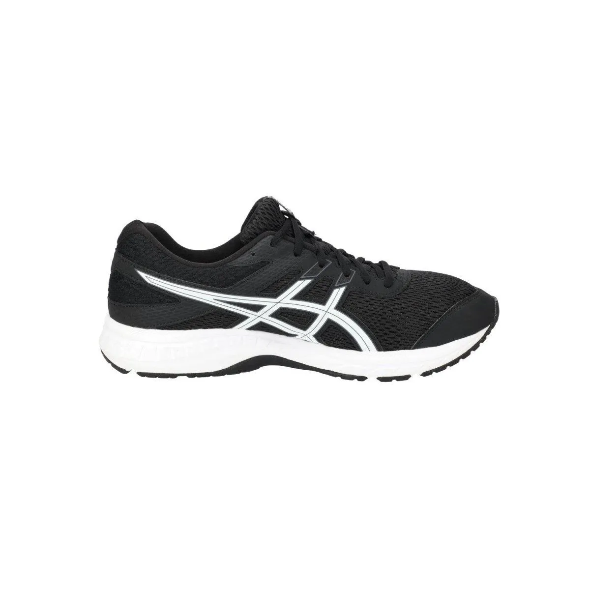 Asics Gelcontend 6 Running Sport Shoes Fabric Black Colour For Men