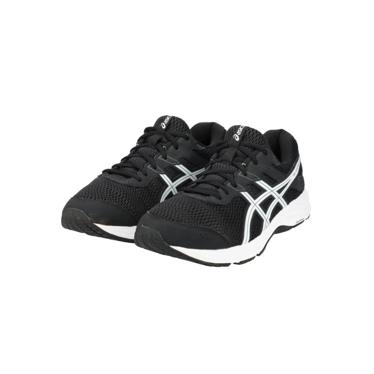 Asics Gelcontend 6 Running Sport Shoes Fabric Black Colour For Men