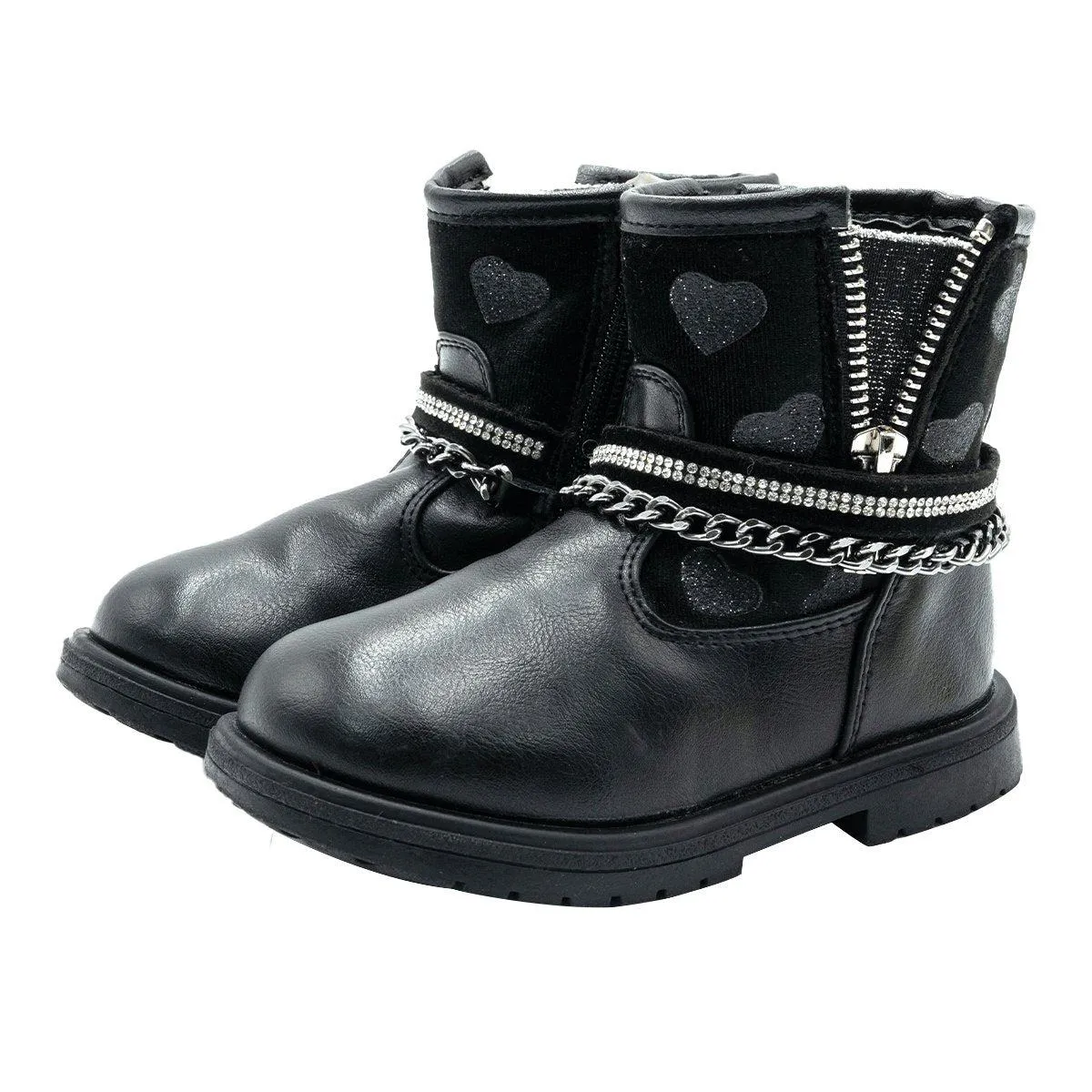 Balducci Vera Pelle Ankle Boots Leather Black Colour For Kids