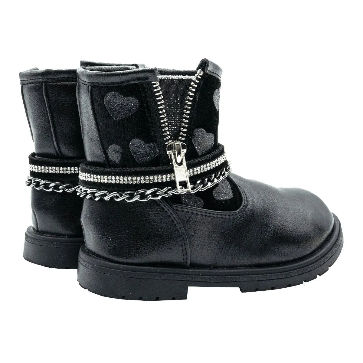 Balducci Vera Pelle Ankle Boots Leather Black Colour For Kids