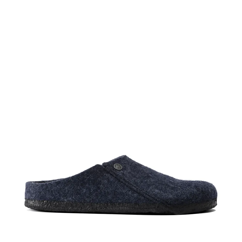 Birkenstock Women's Zermatt Shearling Slip On Clog Slipper (Dark Blue)