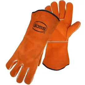 Boss 1JL0943KL Regular Grade Split Cowhide Leather Welder's Glove with Cotton Lining