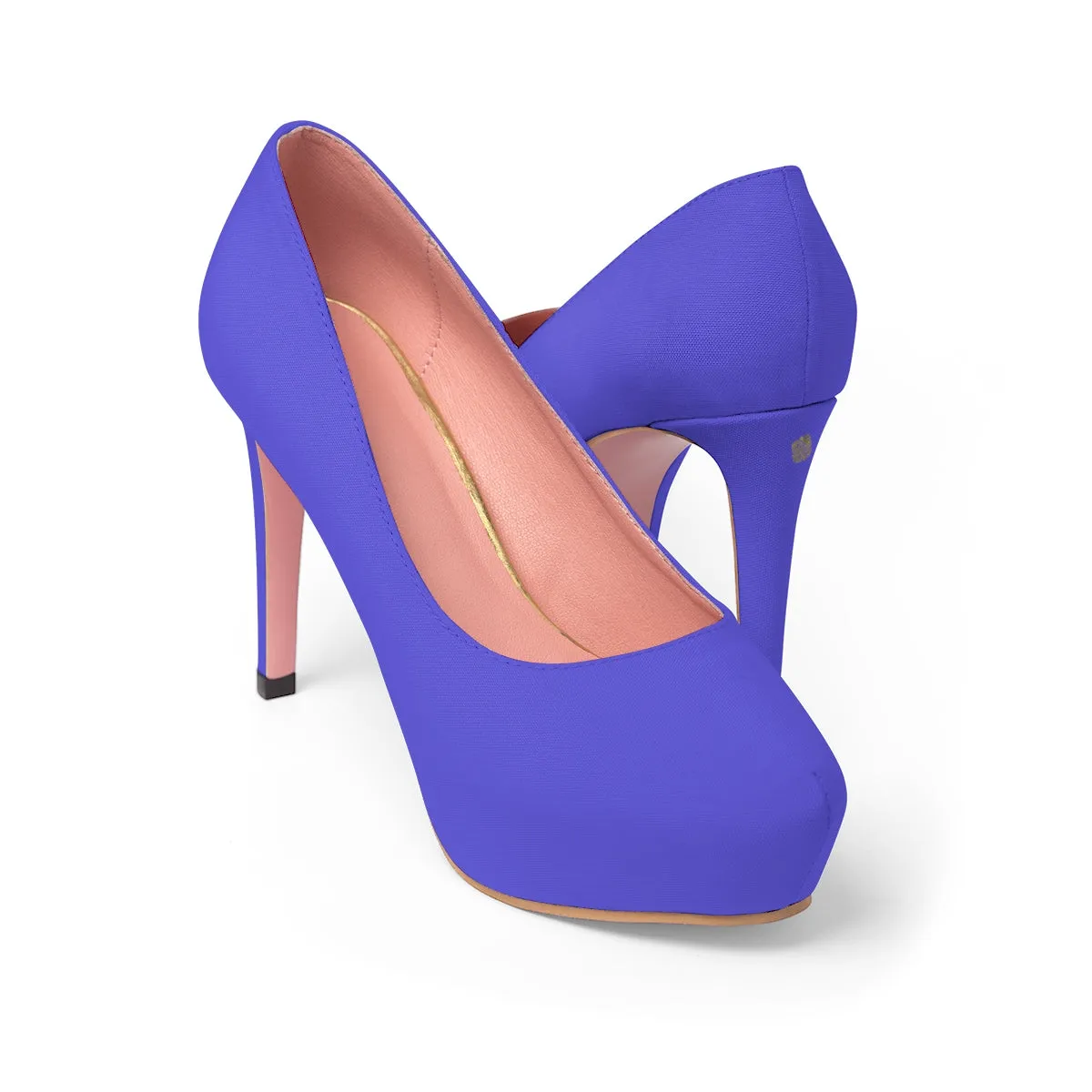 Bright Purple Heels, Solid Color Print Luxury Best Women's Platform Heels (US Size: 5-11)