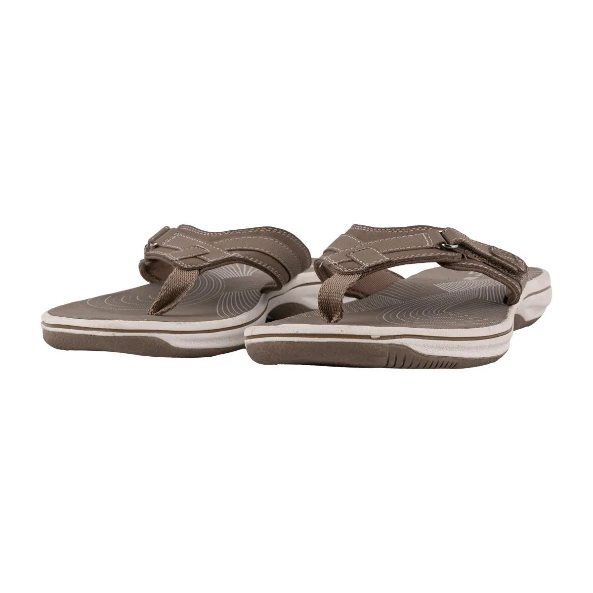 Clarks Brinkley Sea Flip Flops Leather Brown Colour For Women