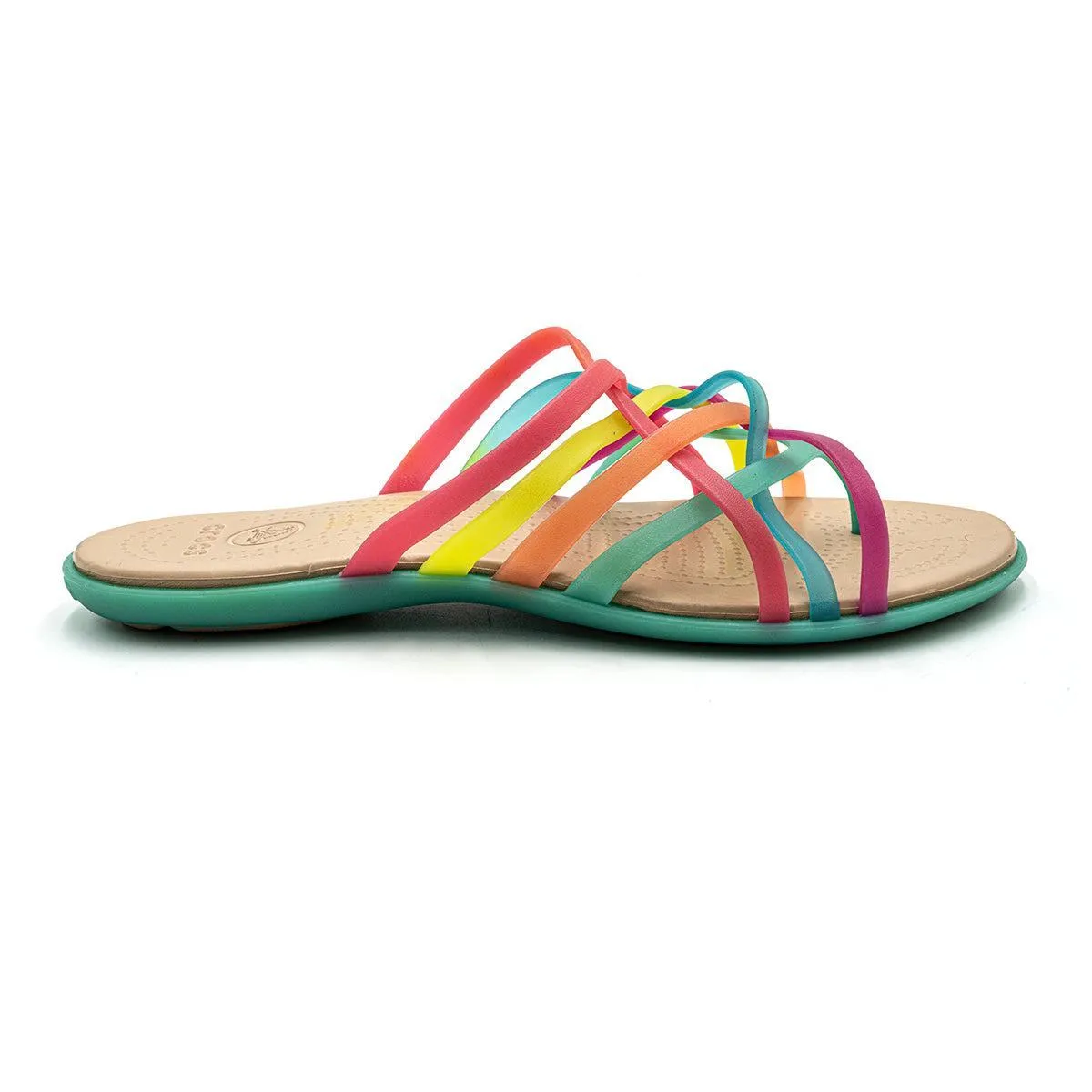 Crocs Multicolor Flip Flops Rubber Multicolour Colour For Women