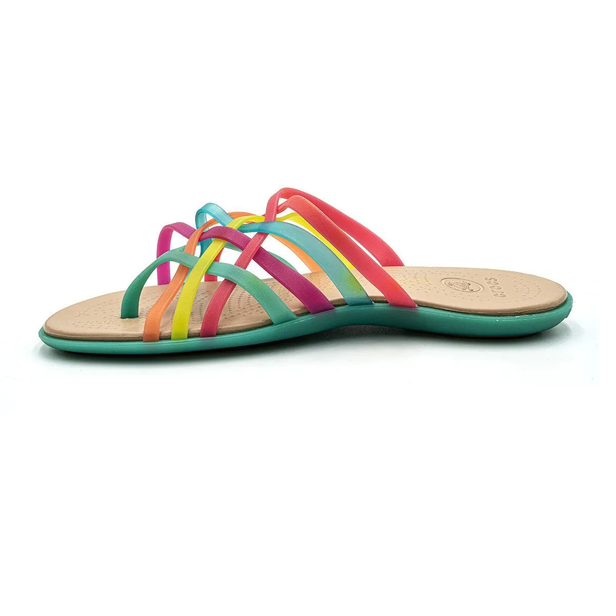 Crocs Multicolor Flip Flops Rubber Multicolour Colour For Women