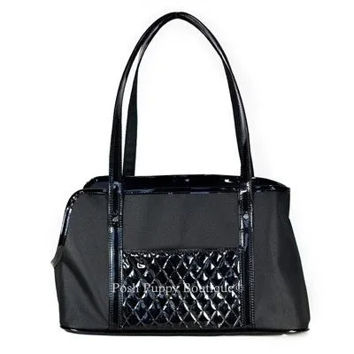 Ella Tote Dog Carrier-Black-Black