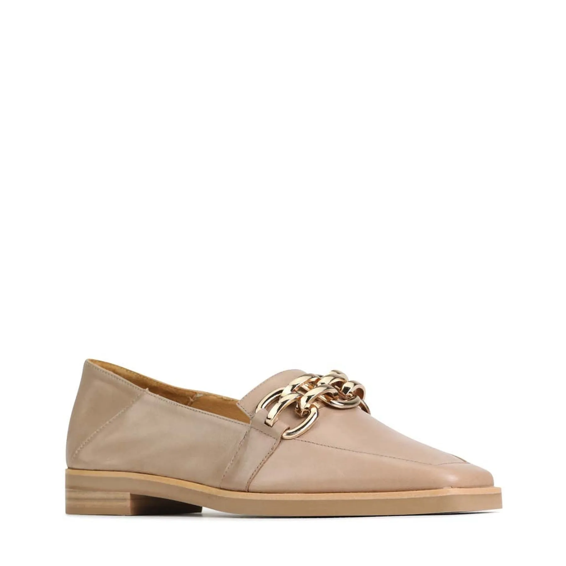 ESTELLE  LEATHER LOW HEEL LOAFERS