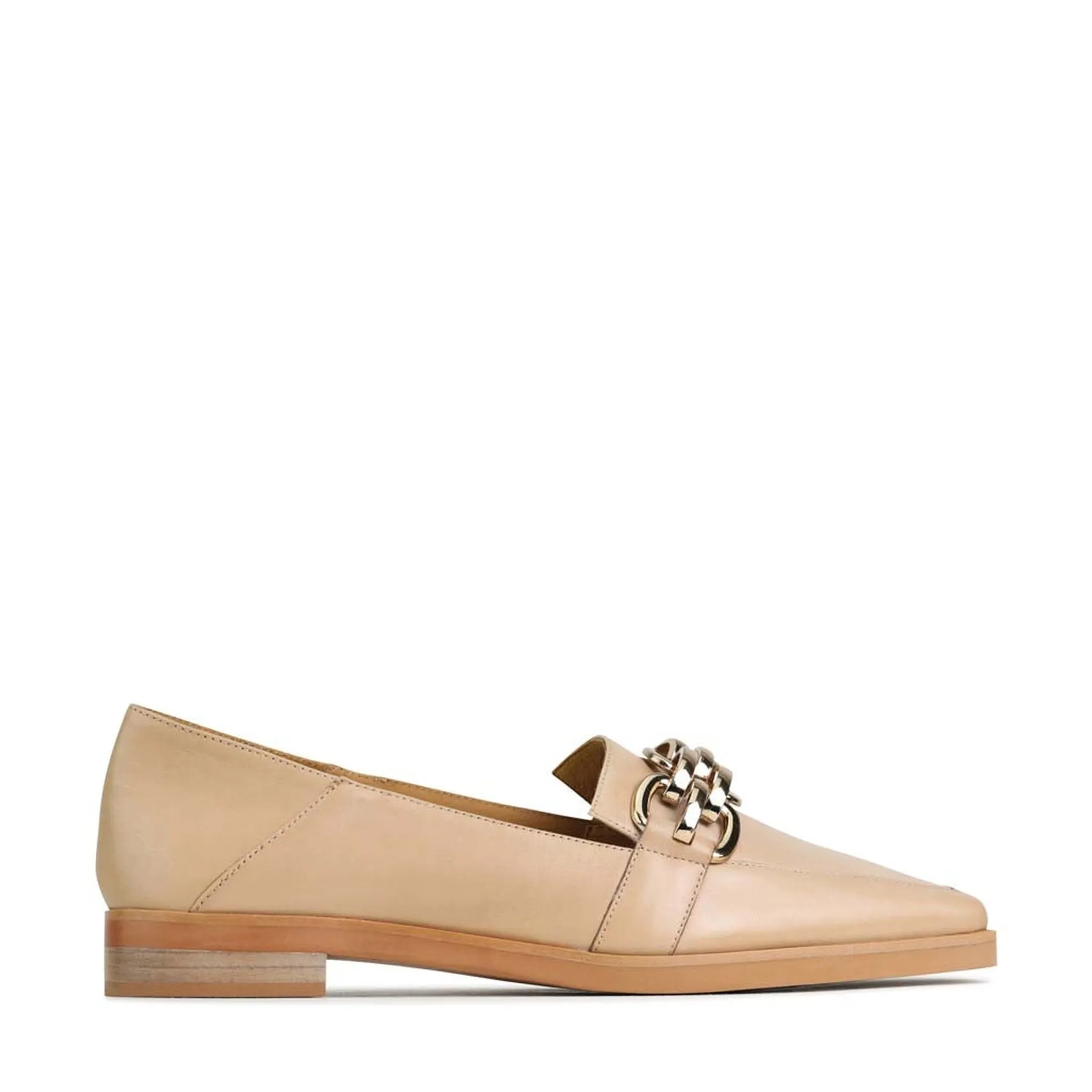 ESTELLE  LEATHER LOW HEEL LOAFERS