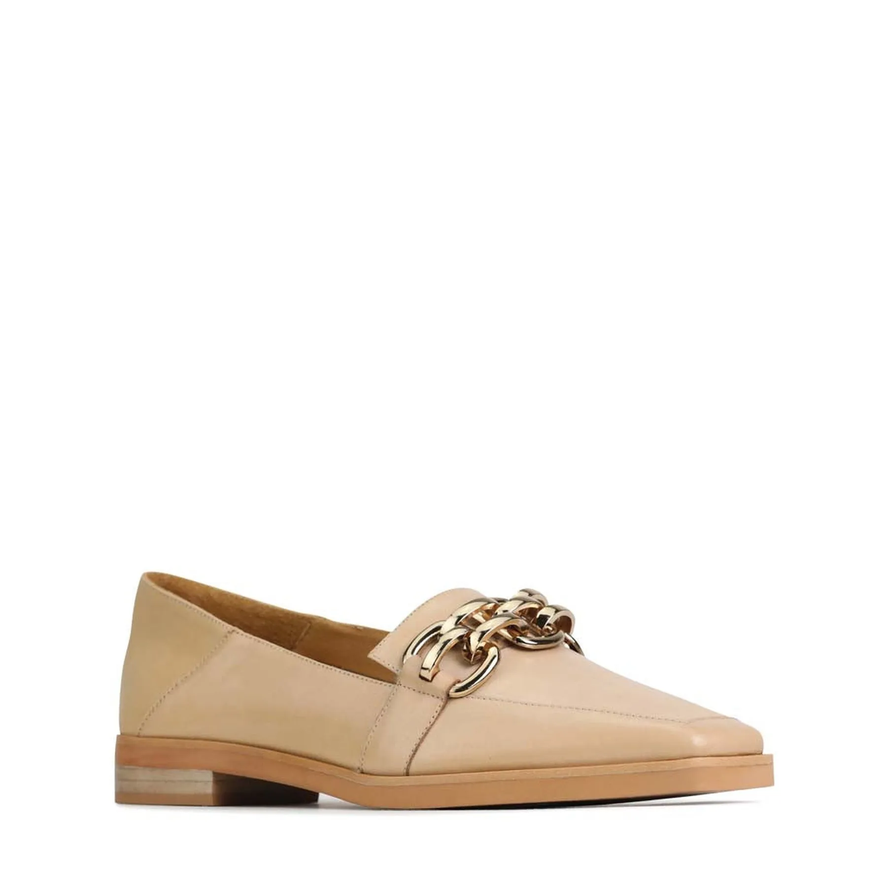 ESTELLE  LEATHER LOW HEEL LOAFERS