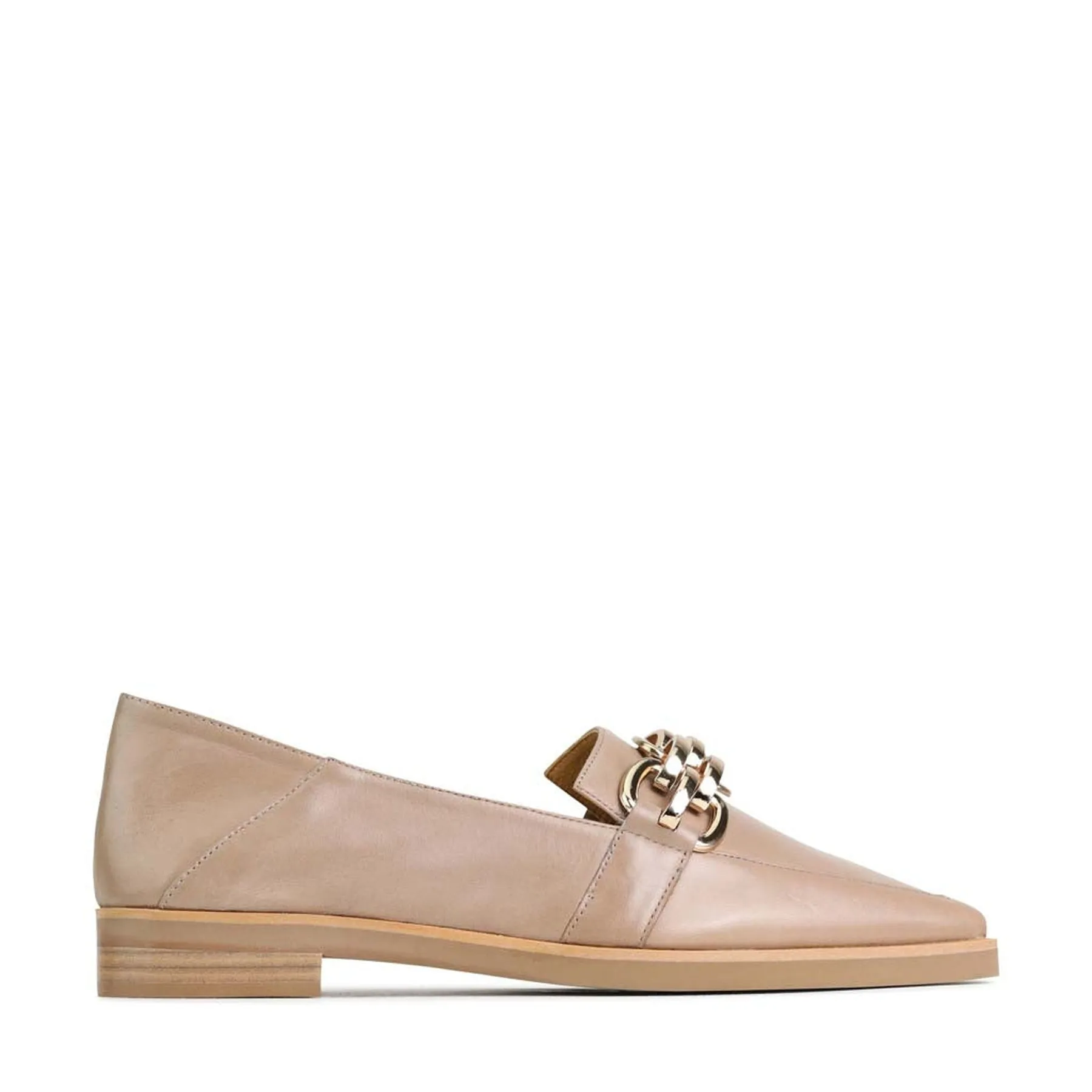 ESTELLE  LEATHER LOW HEEL LOAFERS