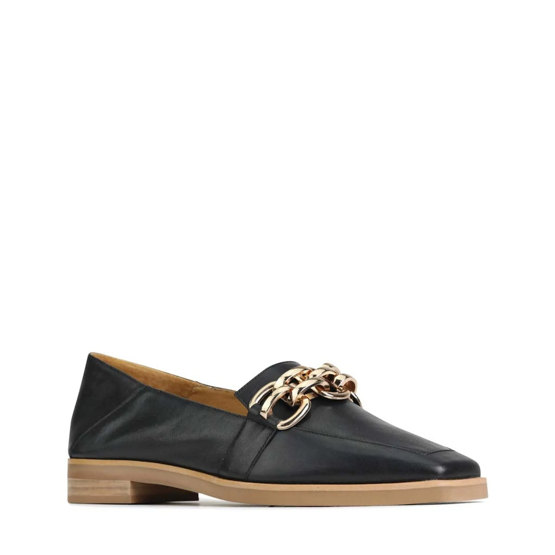 ESTELLE  LEATHER LOW HEEL LOAFERS