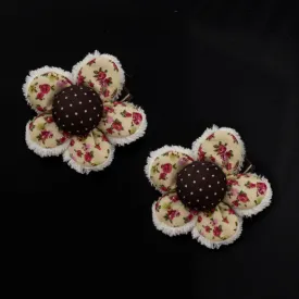 Fabric Flower Hair Clips [Pair]