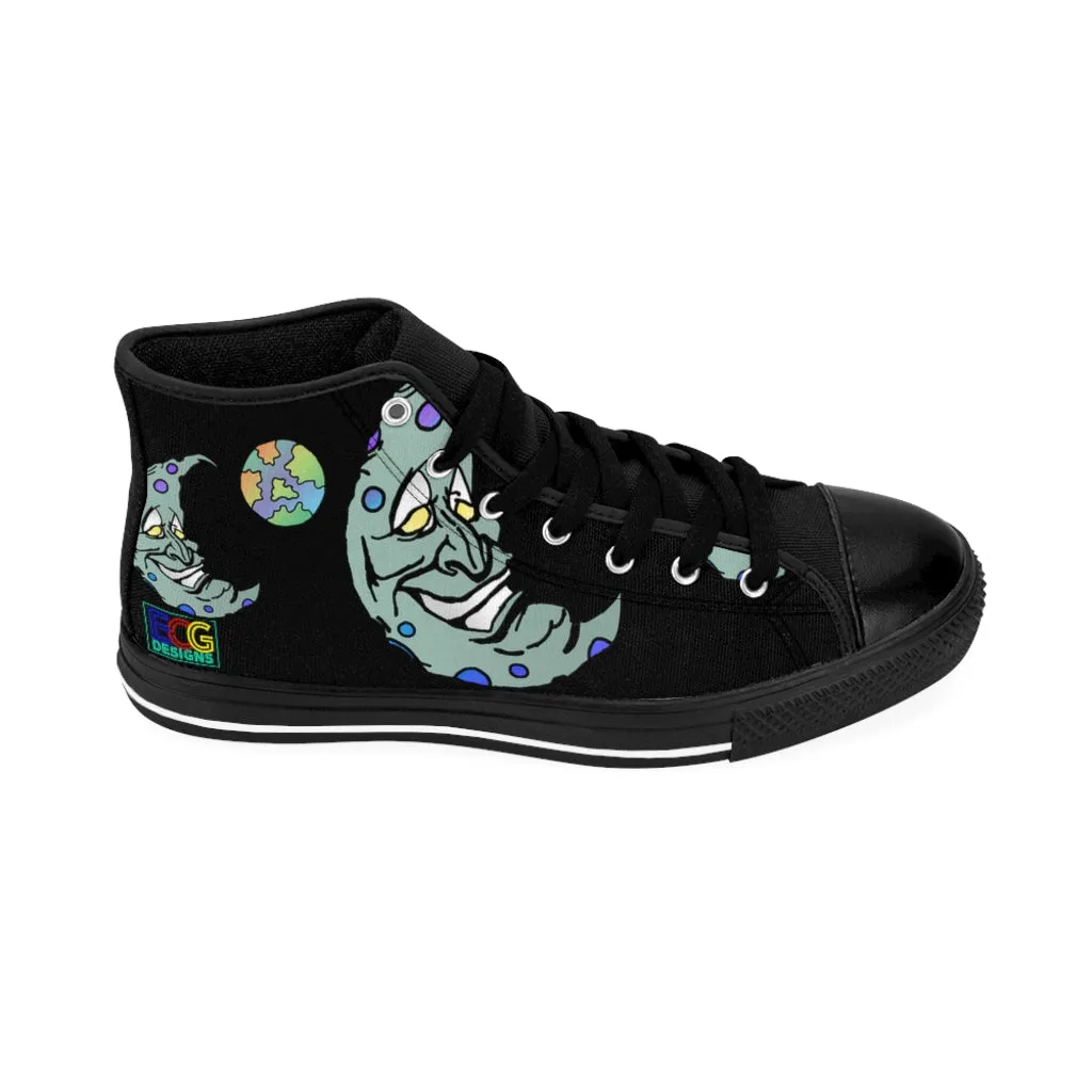 Green Moon Men's High-top Sneakers