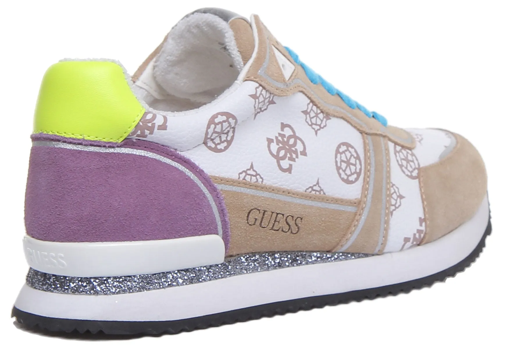 Guess Fl7Agofal12 In White Beige For Women