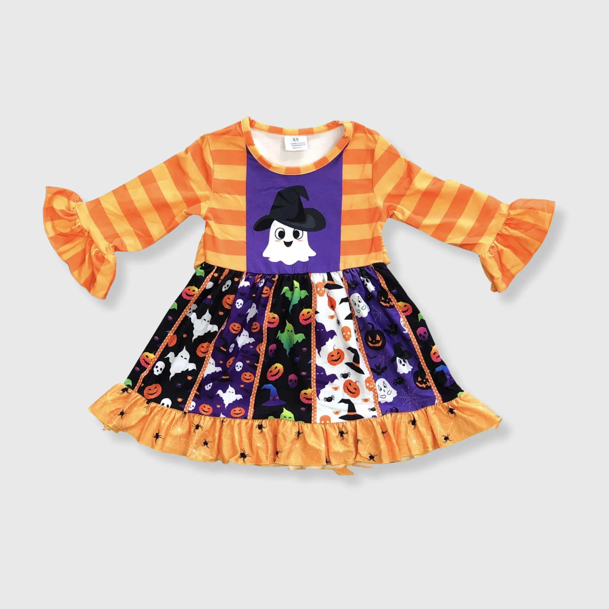 Halloween Orange Ghost Dress