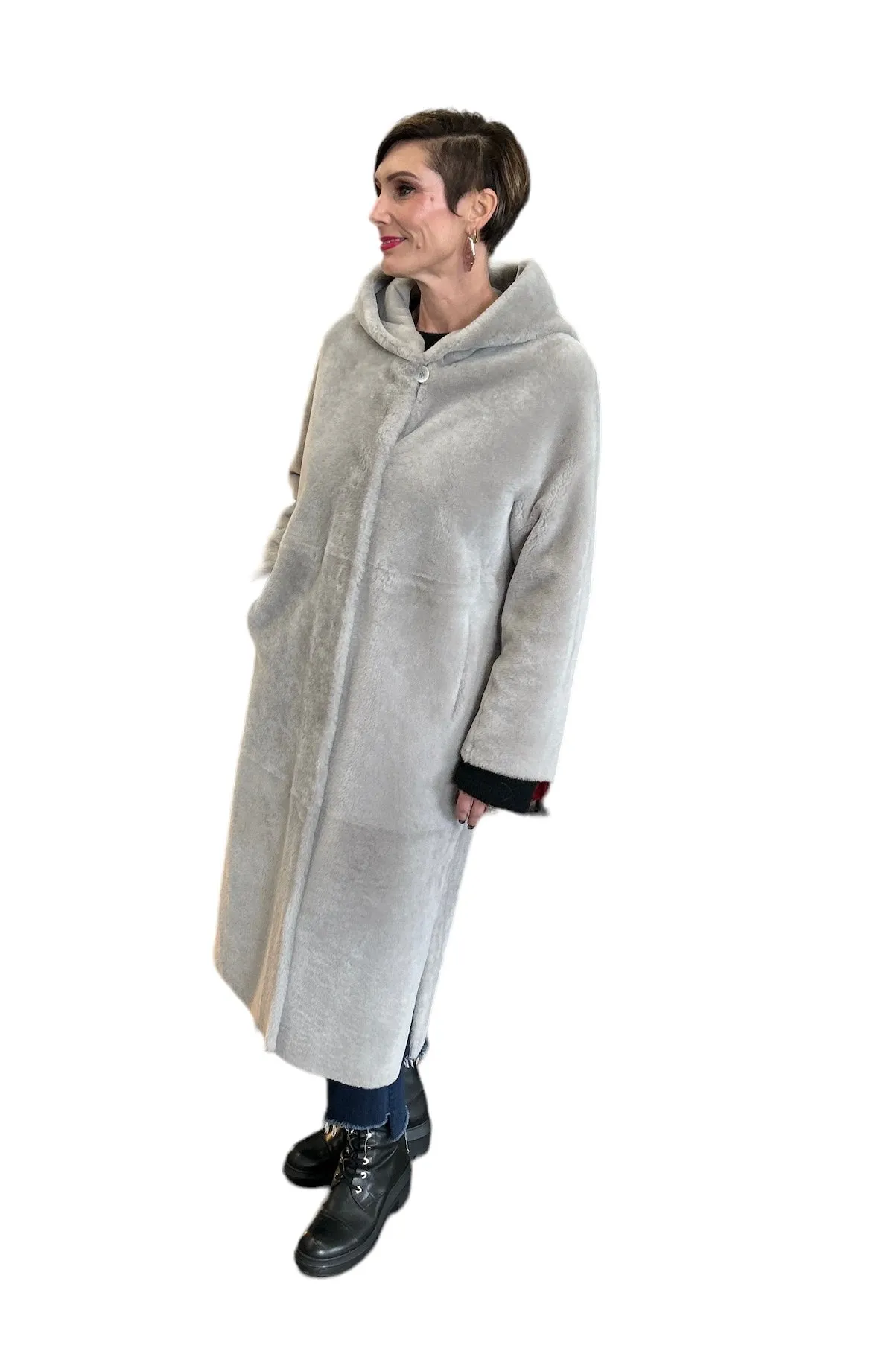 Long Shearling Cortina Coat