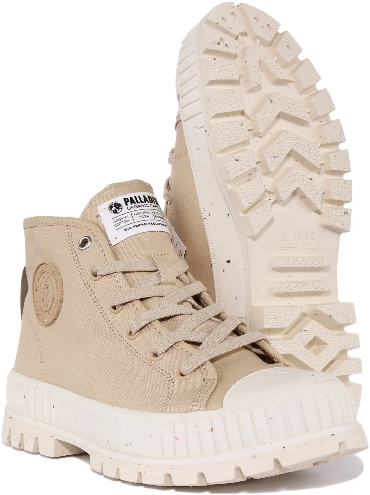 Palladium Pallashock Mid In Beige For Men