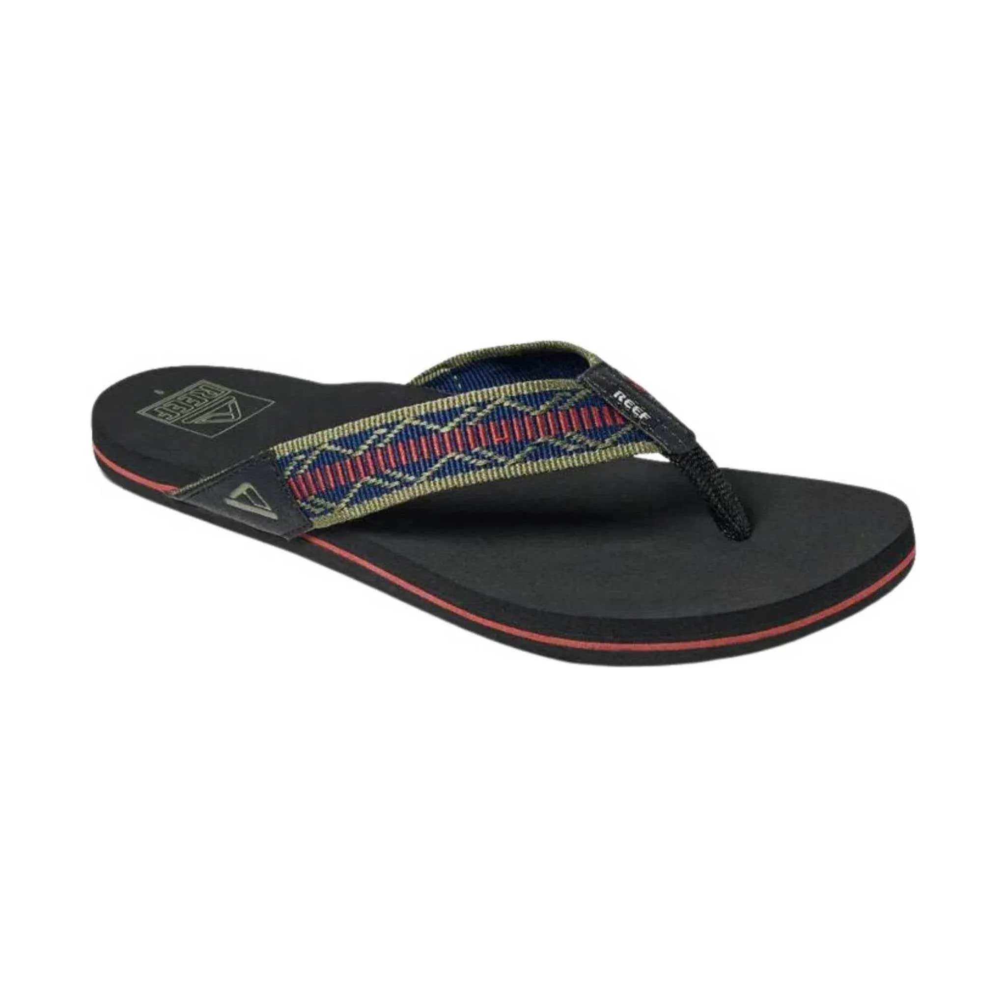 Reef Men's Newport Woven Flip Flop - Navy/Red