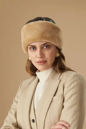 Stowe Dark Brown Sheepskin Hat