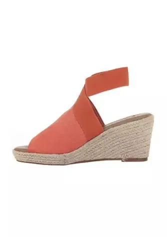 Sunny Day Tangerine Wedge Sandals | Madeline