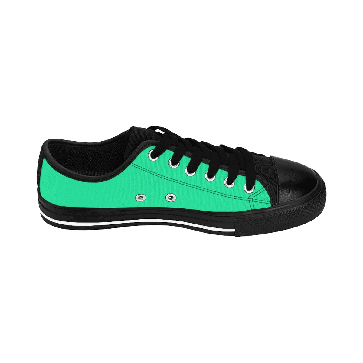 Turquoise Blue Ladies Sneakers, Solid Color Modern Premium Low Top Women's Running Shoes (US Size 6-12)