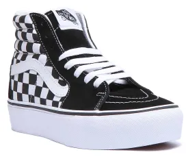 Vans Classic Sk8 Hi Platform In Black White For Women