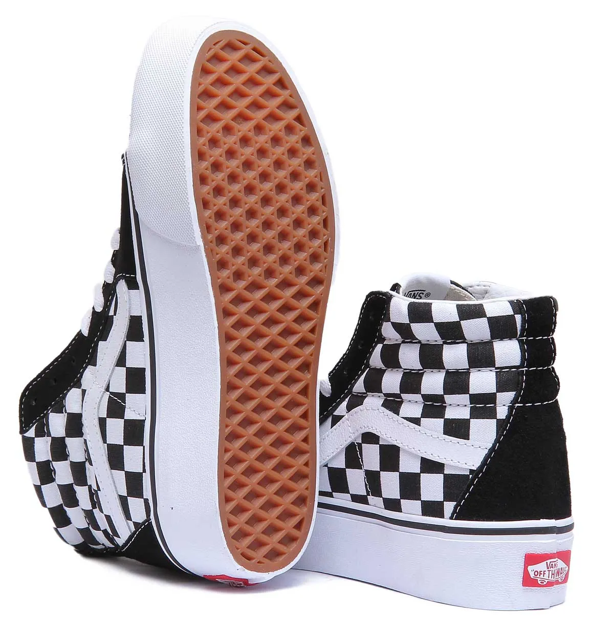 Vans Classic Sk8 Hi Platform In Black White For Women