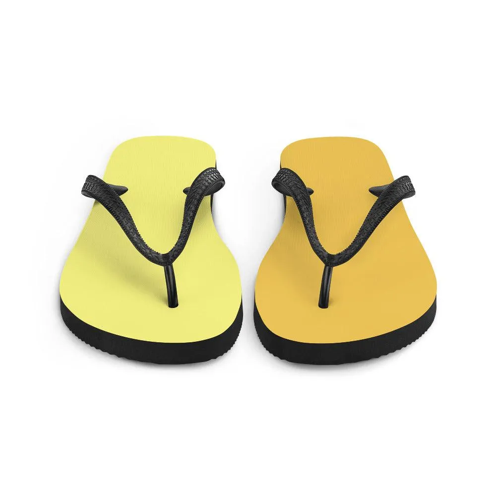 Yellow Orange Flip-Flops